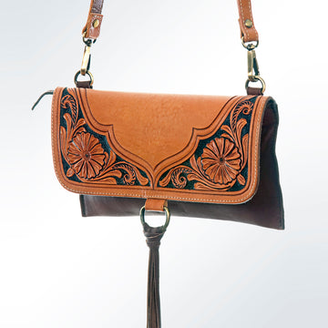 American Darling Cross Body Hand Tooled Genuine Leather Western Women Bag Handbag Purse | Crossbody for Cute